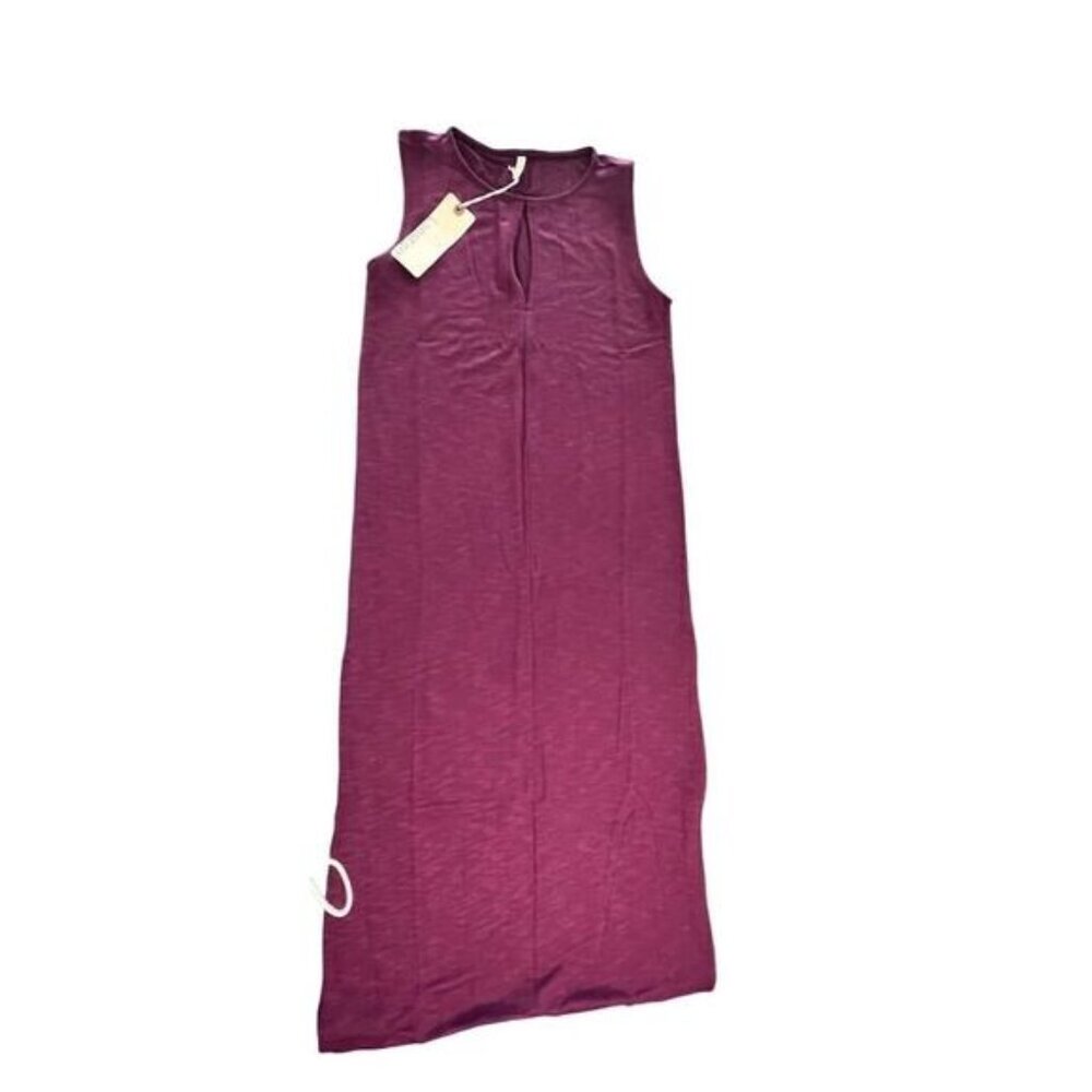 ANTHROPOLOGY Lanston Women's Sleeveless Burgundy Knit Maxi Dress  Size XS